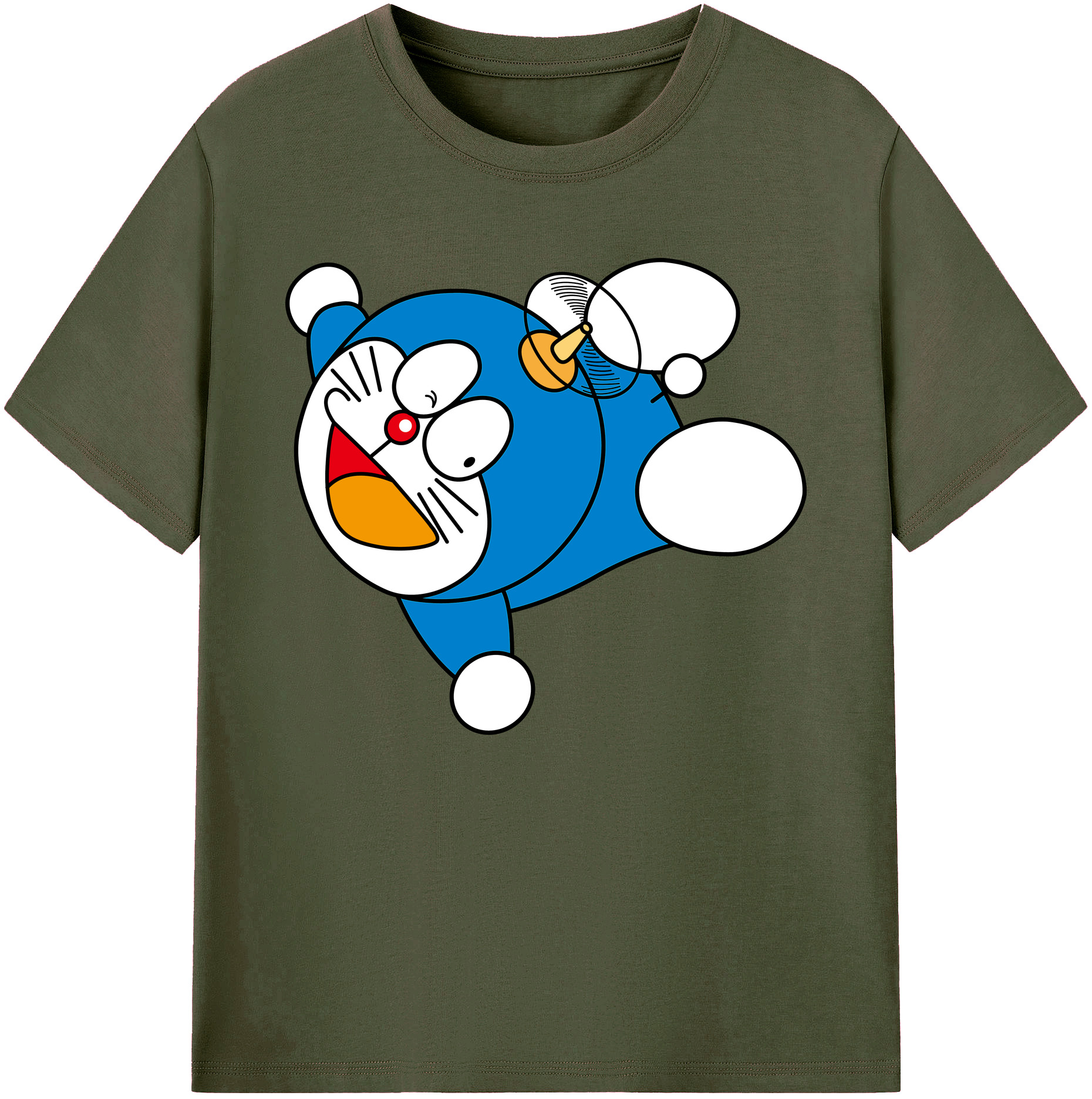 （画像用） ドラえもん Doraemon 綿100％ メンズ半袖Tシャツ｜肌触りやわらか＆通気性